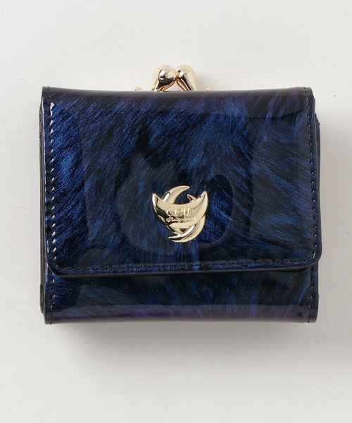 Clelia(クレリア)の「エナメルラメ加工がま口×フラップ三つ折りミニ財布(財布・レディース・ブルー/グリーン・ONE SIZE)」の6枚目の写真