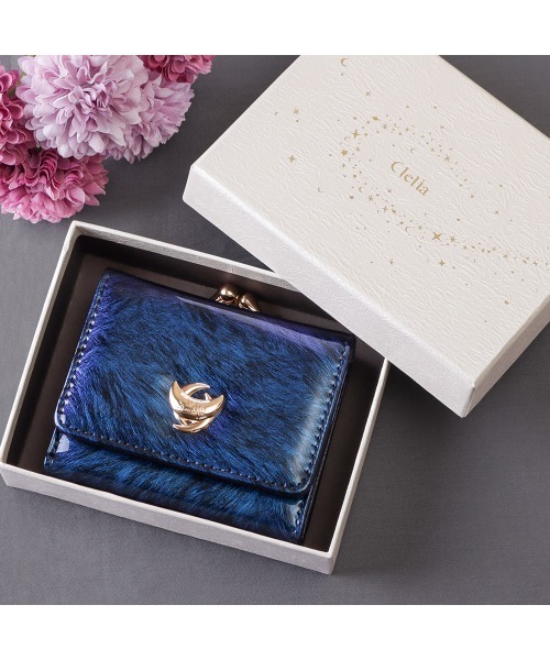Clelia(クレリア)の「エナメルラメ加工がま口×フラップ三つ折りミニ財布(財布・レディース・ブルー/グリーン・ONE SIZE)」の13枚目の写真