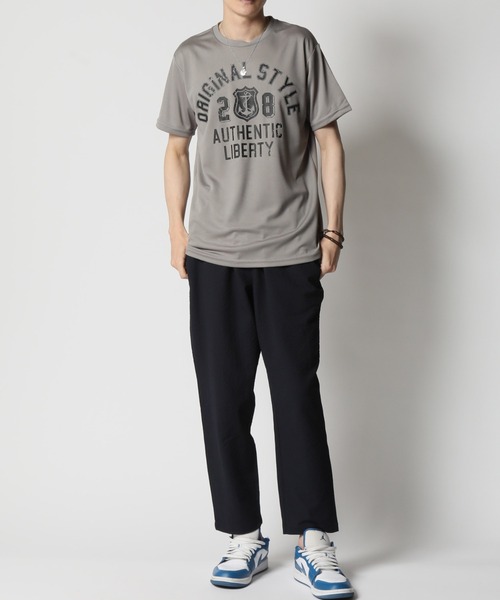 吸汗速乾 ドライメッシュ素材 アメカジ リンガー 半袖Tシャツ（T
