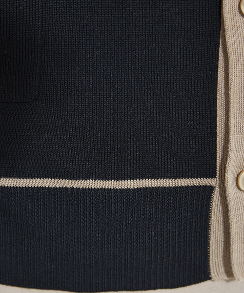 ABAHOUSE（アバハウス）の「【WEB別注】ニット シャツ カーディガン（ニット/セーター・メンズ・グレー/ブラック/ベージュ・46/48）」の6枚目の写真