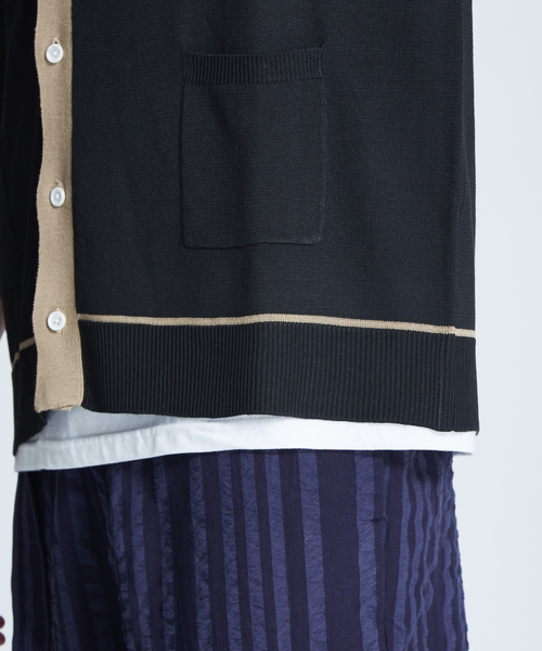 ABAHOUSE（アバハウス）の「【WEB別注】ニット シャツ カーディガン（ニット/セーター・メンズ・グレー/ブラック/ベージュ・46/48）」の7枚目の写真