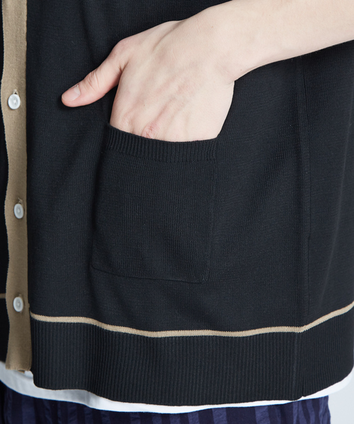 ABAHOUSE（アバハウス）の「【WEB別注】ニット シャツ カーディガン（ニット/セーター・メンズ・グレー/ブラック/ベージュ・46/48）」の8枚目の写真