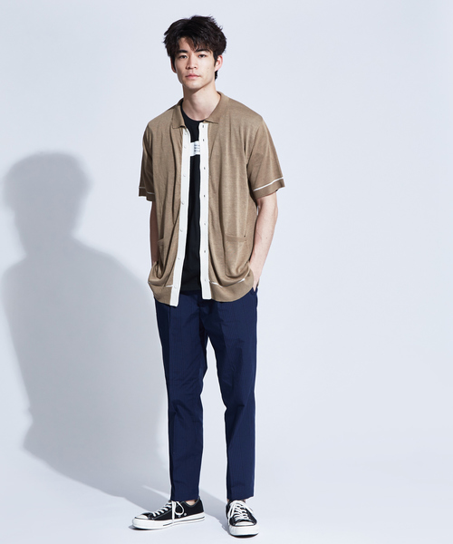 ABAHOUSE（アバハウス）の「【WEB別注】ニット シャツ カーディガン（ニット/セーター・メンズ・グレー/ブラック/ベージュ・46/48）」の13枚目の写真