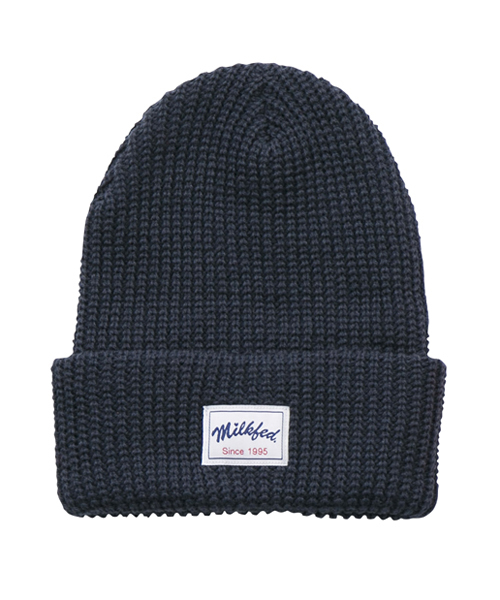 MILKFED.（ミルクフェド）の「BASIC KNITTED CAP　（ニットキャップ/無地）（ニットキャップ/ビーニー・レディース・ブラック/グレー/レッド/ブルー/ネイビー・ONE SIZE）」の4枚目の写真