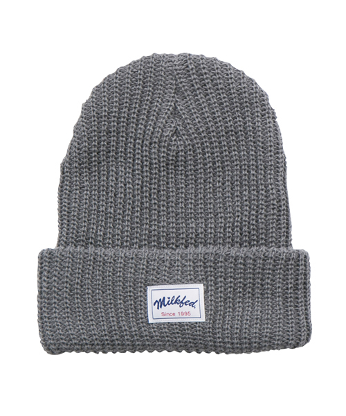 MILKFED.（ミルクフェド）の「BASIC KNITTED CAP　（ニットキャップ/無地）（ニットキャップ/ビーニー・レディース・ブラック/グレー/レッド/ブルー/ネイビー・ONE SIZE）」の3枚目の写真