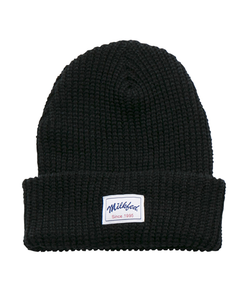 MILKFED.（ミルクフェド）の「BASIC KNITTED CAP　（ニットキャップ/無地）（ニットキャップ/ビーニー・レディース・ブラック/グレー/レッド/ブルー/ネイビー・ONE SIZE）」の2枚目の写真