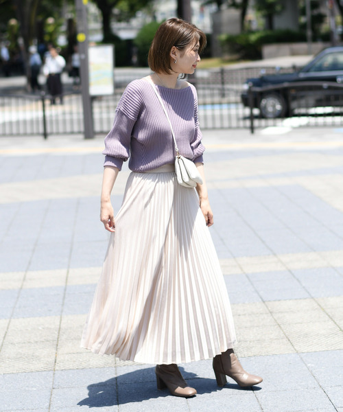 DouDou(ドゥドゥ)の「リブドルマン(ニット/セーター・レディース・ブラック/パープル/ブラウン/キャメル/グレイッシュベージュ・FREE)」の13枚目の写真