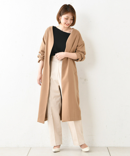 DouDou(ドゥドゥ)の「リブドルマン(ニット/セーター・レディース・ブラック/パープル/ブラウン/キャメル/グレイッシュベージュ・FREE)」の17枚目の写真