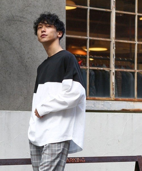 Improves インプローブス の ドルマン オーバーサイズ ビッグ フットボール ロンt Tシャツ カットソー Wear