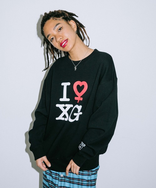 X-girl（エックスガール）の「FEMINISM CREW SWEAT TOP（スウェット 