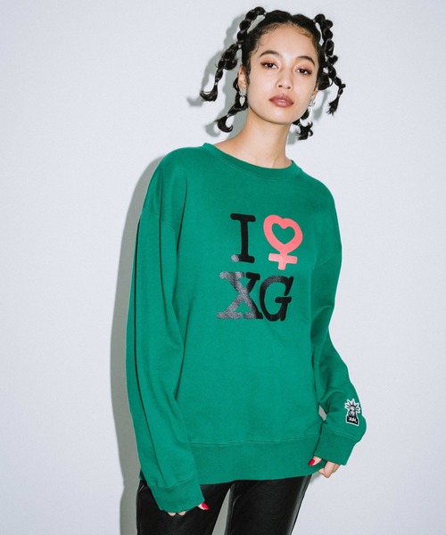 X-girl（エックスガール）の「FEMINISM CREW SWEAT TOP（スウェット 