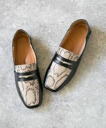 menue（メヌエ）の「ローファー×バブーシュ スクエアトゥ カジュアルシューズ 1cmヒール（ローファー）」