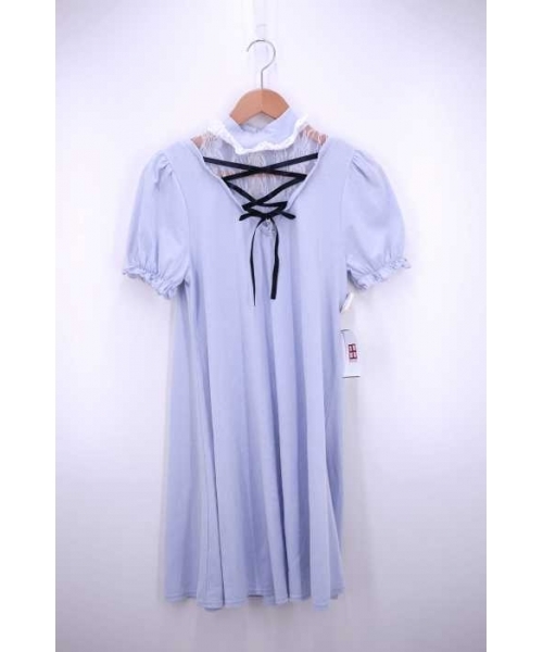 ブランド古着 フリル装飾 レース切替 パフスリーブワンピース ワンピース Ank Rouge アンクルージュ のファッション通販 Zozoused