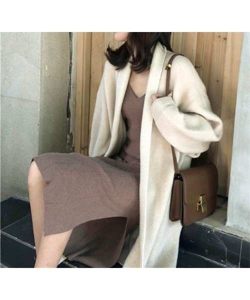 MAISON DE THERESE（メゾン ド テレーズ）の「あったかロングカーディガン（カーディガン/ボレロ・レディース・ブラック/グレー/アイボリー/ブラウン系その他/モカ/ブラウン・FREE）」の2枚目の写真