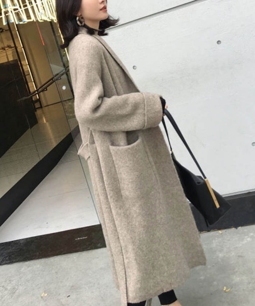 MAISON DE THERESE（メゾン ド テレーズ）の「あったかロングカーディガン（カーディガン/ボレロ・レディース・ブラック/グレー/アイボリー/ブラウン系その他/モカ/ブラウン・FREE）」の14枚目の写真