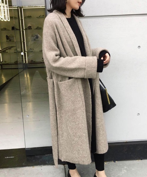 MAISON DE THERESE（メゾン ド テレーズ）の「あったかロングカーディガン（カーディガン/ボレロ・レディース・ブラック/グレー/アイボリー/ブラウン系その他/モカ/ブラウン・FREE）」の15枚目の写真