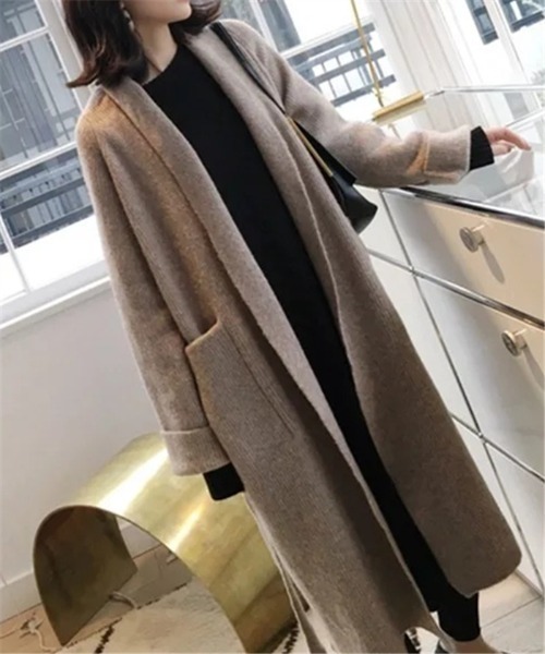 MAISON DE THERESE（メゾン ド テレーズ）の「あったかロングカーディガン（カーディガン/ボレロ・レディース・ブラック/グレー/アイボリー/ブラウン系その他/モカ/ブラウン・FREE）」の22枚目の写真