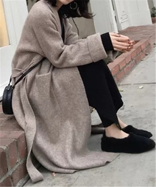 MAISON DE THERESE（メゾン ド テレーズ）の「あったかロングカーディガン（カーディガン/ボレロ・レディース・ブラック/グレー/アイボリー/ブラウン系その他/モカ/ブラウン・FREE）」の21枚目の写真