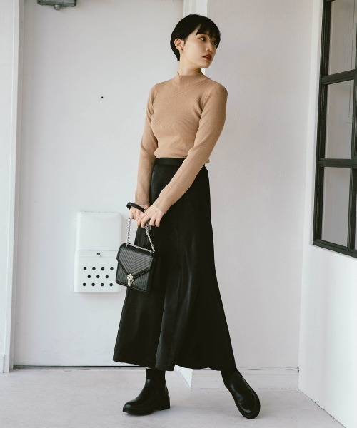 PAGEBOY（ページボーイ）の「リブハイネックタイトプルオーバー（ニット/セーター・レディース・ホワイト/ブラック/ブラウン/ブルー・FREE）」の14枚目の写真