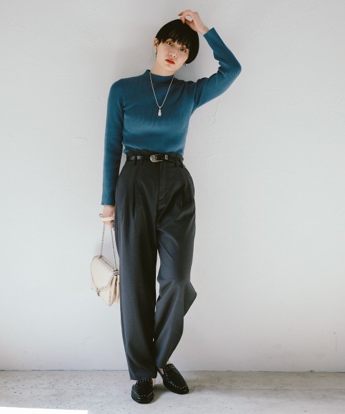 PAGEBOY（ページボーイ）の「リブハイネックタイトプルオーバー（ニット/セーター・レディース・ホワイト/ブラック/ブラウン/ブルー・FREE）」の15枚目の写真