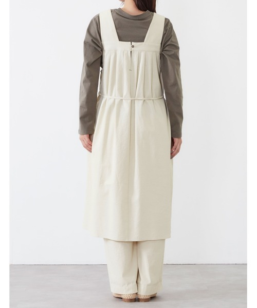 POU DOU DOU(プードゥドゥ)の「タックジャンパースカート(ワンピース・レディース・ダークブラウン/インディゴブルー/アイボリー・3)」の22枚目の写真