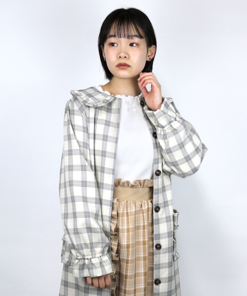 ParAvion + Petit Standard(パラビオンスタンダードプチ)の「メローワッフルフレアトップス(Tシャツ/カットソー)」|オフホワイト
