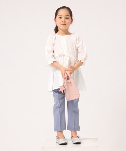 GLOBAL WORK（グローバルワーク）の「【キッズ】ギャザー前開きチュニック/864910（シャツ/ブラウス・キッズ・ホワイト/ベージュ・110cm/100cm/120cm/140cm/130cm）」の5枚目の写真