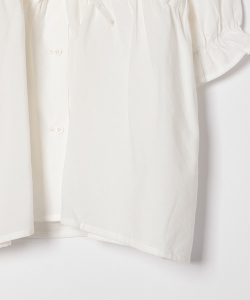 GLOBAL WORK（グローバルワーク）の「【キッズ】ギャザー前開きチュニック/864910（シャツ/ブラウス・キッズ・ホワイト/ベージュ・110cm/100cm/120cm/140cm/130cm）」の4枚目の写真