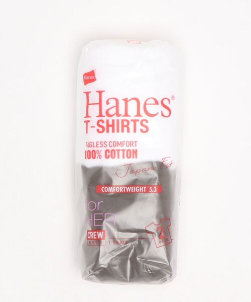 HANES(ヘインズ)の「【HANES/ヘインズ】JAPAN FITクルー2Pアソート HW5320 無地 Tシャツ 白黒の2枚セット(Tシャツ/カットソー・レディース・その他1/その他3/その他4/その他5/その他6/その他8/その他7/その他9・MEDIUM/LARGE)」の4枚目の写真