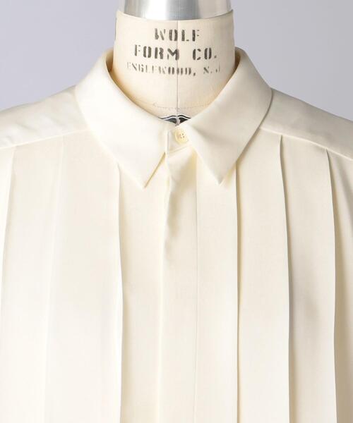 UNITED ARROWS（ユナイテッドアローズ）の「〈 BLAMINK（ブラミンク）〉 R SILK PLEAT STL BL（シャツ/ブラウス・レディース・オフホワイト/ネイビー・36/38）」の5枚目の写真