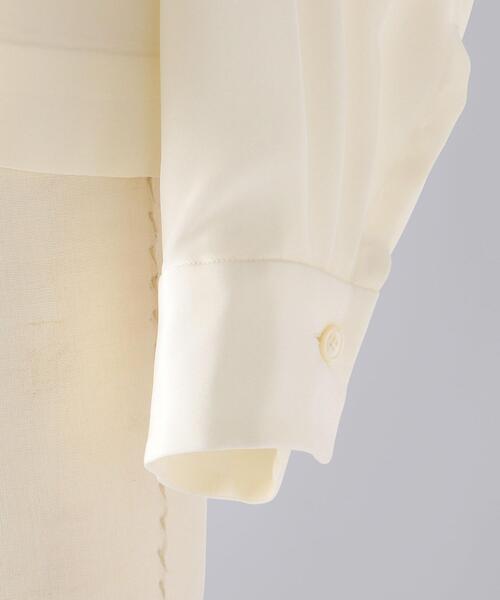 UNITED ARROWS（ユナイテッドアローズ）の「〈 BLAMINK（ブラミンク）〉 R SILK PLEAT STL BL（シャツ/ブラウス・レディース・オフホワイト/ネイビー・36/38）」の6枚目の写真