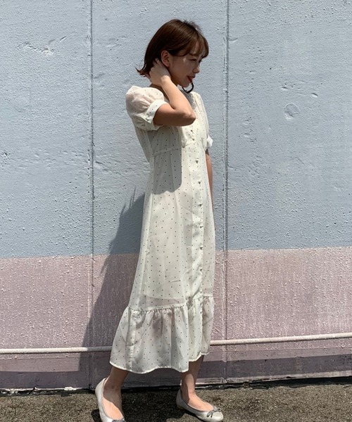 Heather（ヘザー）の「ティアードドットワンピース  887401（ワンピース・レディース・ホワイト系その他/ブルー系その他/ピンク系その他・FREE）」の22枚目の写真