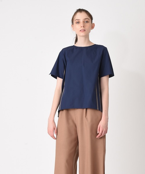 RAW FUDGE(ローファッジ)の「バックストライプ切替ブラウス(シャツ/ブラウス・レディース・オフホワイト/ネイビー・M)」の7枚目の写真