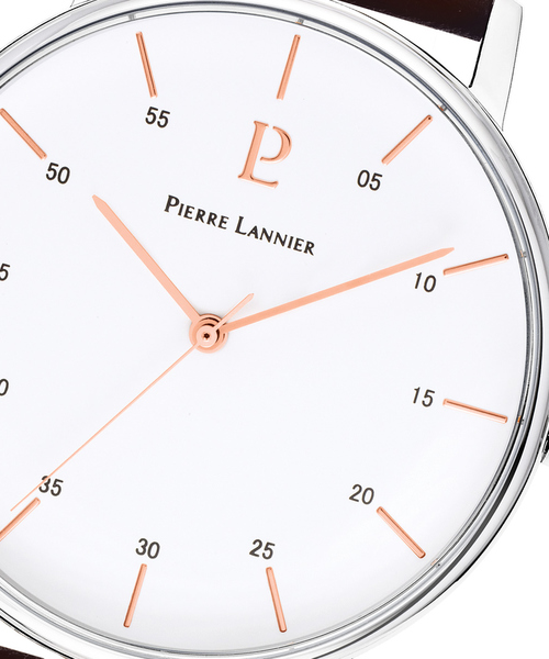 PIERRE LANNIER（ピエール・ラニエ）の「【PIERRE LANNIER】ピエールラニエ シティライン レザーベルトウォッチ　P202J104 P202J164 P203F434（アナログ腕時計・メンズ・ブラック/ホワイト/ネイビー・フリー）」の8枚目の写真