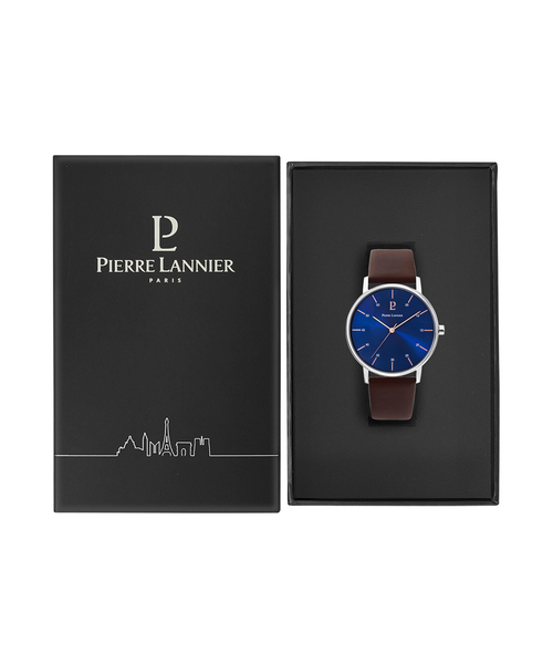 PIERRE LANNIER（ピエール・ラニエ）の「【PIERRE LANNIER】ピエールラニエ シティライン レザーベルトウォッチ　P202J104 P202J164 P203F434（アナログ腕時計・メンズ・ブラック/ホワイト/ネイビー・フリー）」の11枚目の写真