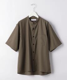 green label relaxing | T/W トロ バギー バンドカラー 半袖 シャツ ＜ 機能性 / ストレッチ ウォッシャブル ＞(シャツ/ブラウス)