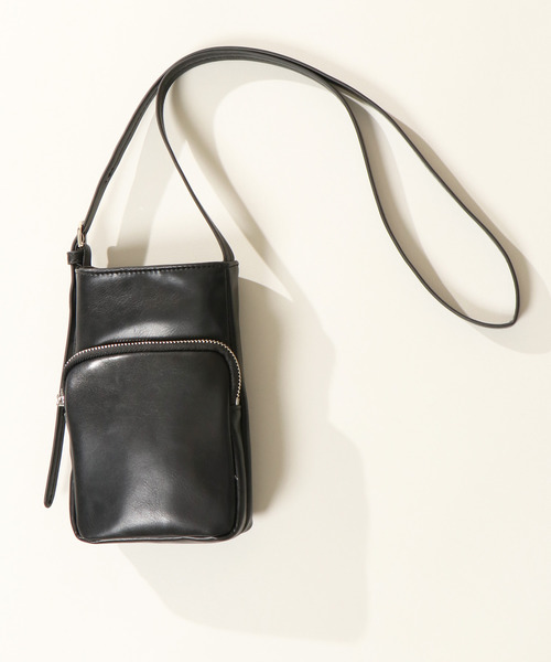 CONTROL FREAK / CTFK（コントロールフリーク）の「CONTROL FREAK バーティカルモバイルショルダー（ショルダーバッグ・レディース・その他/ブラック/ベージュ・ONESIZE）」の2枚目の写真