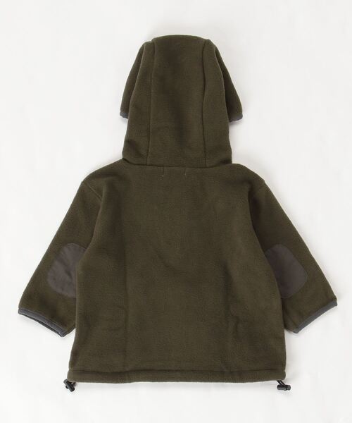 MAKE YOUR DAY（メイクユアデイ）の「フード付きフリースプルオーバー■80～140cm（パーカー・キッズ・ネイビー/オリーブ・130/100/110/80/90/140/120）」の16枚目の写真