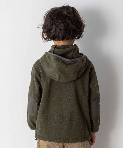 MAKE YOUR DAY（メイクユアデイ）の「フード付きフリースプルオーバー■80～140cm（パーカー・キッズ・ネイビー/オリーブ・130/100/110/80/90/140/120）」の18枚目の写真