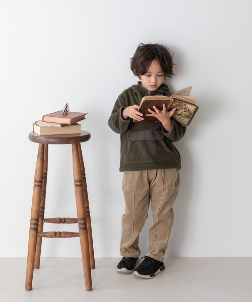 MAKE YOUR DAY（メイクユアデイ）の「フード付きフリースプルオーバー■80～140cm（パーカー・キッズ・ネイビー/オリーブ・130/100/110/80/90/140/120）」の19枚目の写真