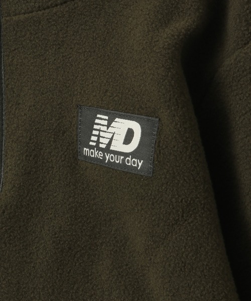 MAKE YOUR DAY（メイクユアデイ）の「フード付きフリースプルオーバー■80～140cm（パーカー・キッズ・ネイビー/オリーブ・130/100/110/80/90/140/120）」の10枚目の写真
