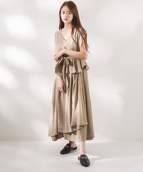 kicuri キクリ ワンピース kicuri（キクリ）の「【低身長向けSサイズ有】ニットドッキング