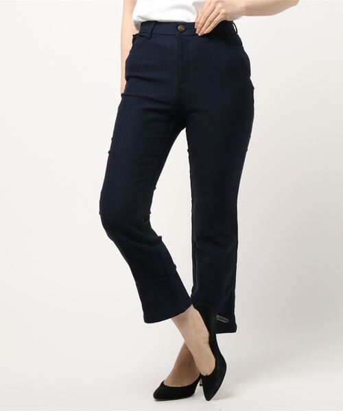 BELLUNA(ベルーナ)の「裏起毛ストレッチブーツカットパンツ股下68cm(その他パンツ・レディース・ベージュ/グレー系その他/ネイビー/チャコール/モカ/ライトベージュ/ブラック/ダークブルー・X-LARGE/SMALL/MEDIUM/LARGE)」の1枚目の写真