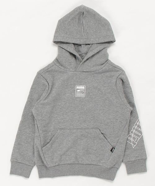 PUMA(プーマ)の「プーマ PUMA REBEL ボールド フーディー TR(パーカー・キッズ・グレー/レッド/ブラック・120cm/150cm/140cm/160cm/130cm)」の1枚目の写真
