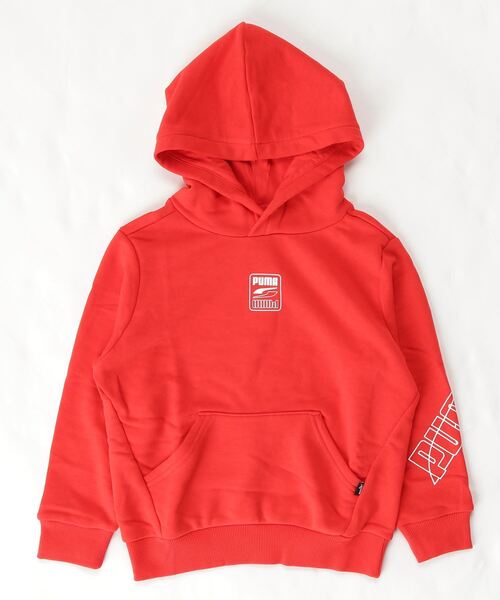 PUMA(プーマ)の「プーマ PUMA REBEL ボールド フーディー TR(パーカー・キッズ・グレー/レッド/ブラック・120cm/150cm/140cm/160cm/130cm)」の3枚目の写真