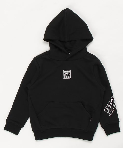 PUMA(プーマ)の「プーマ PUMA REBEL ボールド フーディー TR(パーカー・キッズ・グレー/レッド/ブラック・120cm/150cm/140cm/160cm/130cm)」の2枚目の写真