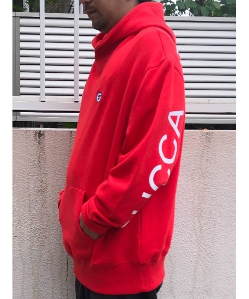 BUCCA 44（ブッカフォーティーフォー）の「【BUCCA 44】バックプリントプルオーバーパーカー（パーカー・メンズ・レッド/カーキ・MEDIUM/LARGE/X-LARGE/XX-LARGE/XXX-LARGE）」の7枚目の写真