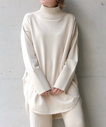 DouDou | セットアップタートルチュニック(ニット/セーター)