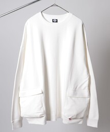 FREAK'S STORE | WEB限定 ビッグシルエット 米綿 ダブルポケット クルーネック スウェット/USAコットン(スウェット)