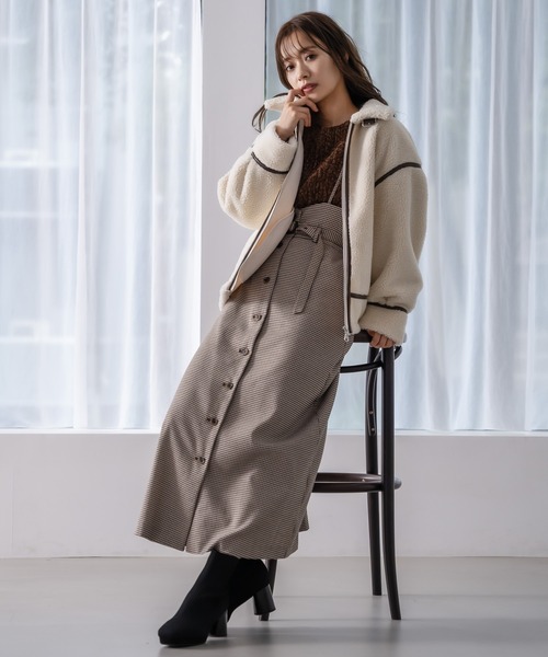 ニット セーター Mysty モール2wayニットプルオーバー Mysty トップス Woman ミスティウーマン のファッション